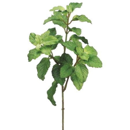 Artificial mint leaf stem, 10''