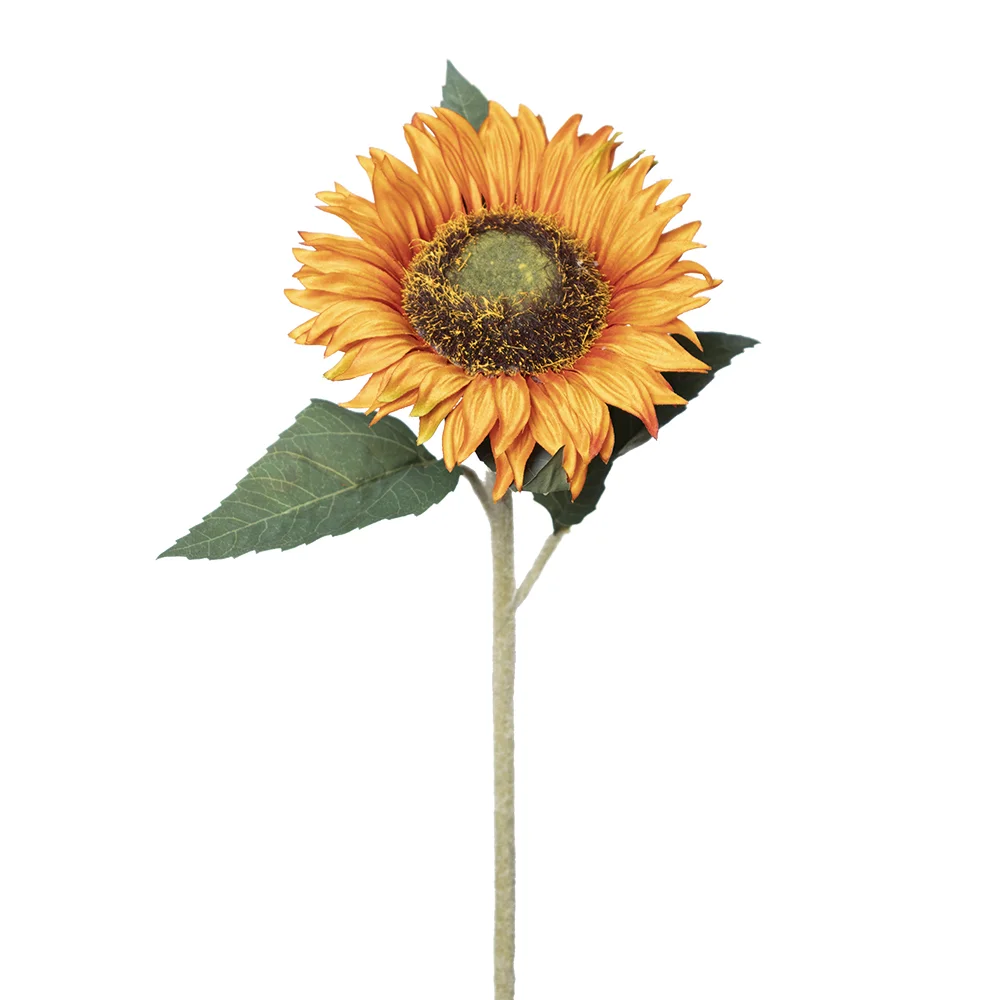 Tournesol orange artificiel, 19" - Décors Véronneau