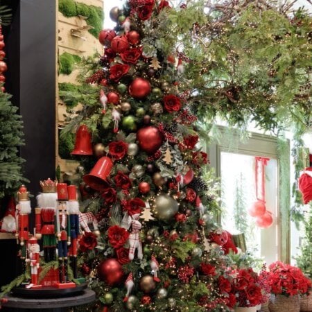 Boule de Noël géante rouge matte, 8'' - Décors Véronneau