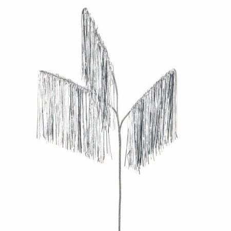 Branche de Noël cheveux d'ange argent, 40''