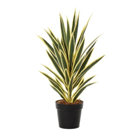 Plante artificielle yucca vert et jaune, 32