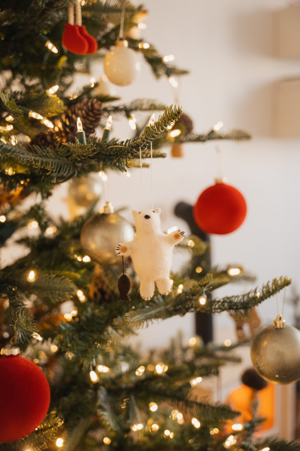 Boule de Noël rouge - Décors Véronneau