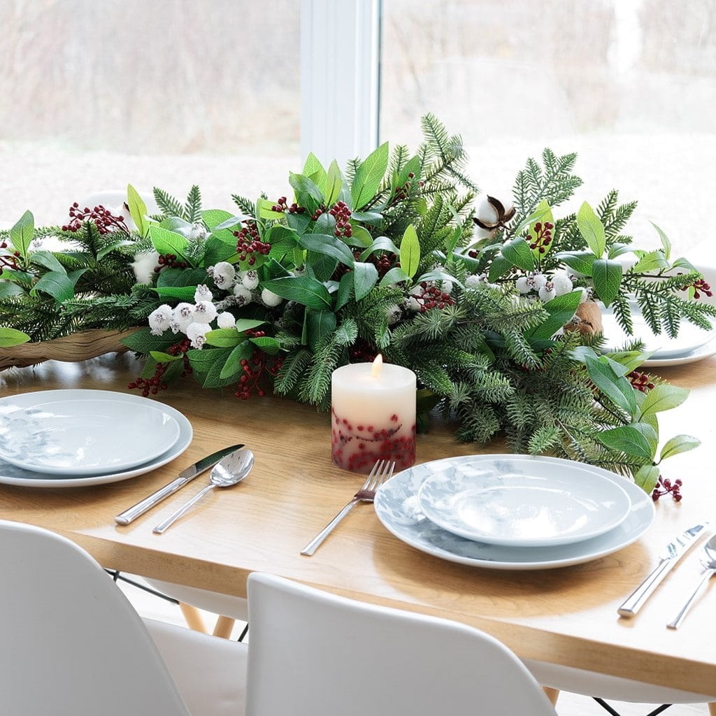 Centre de table de Noël sur branche - Décors Véronneau