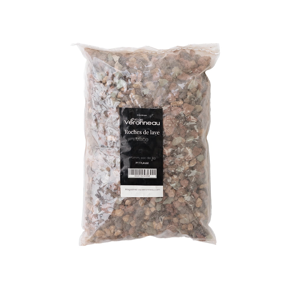Sac 1 kg de roches de lave mixtes, 4-6mm – Image 3 - Décors Véronneau