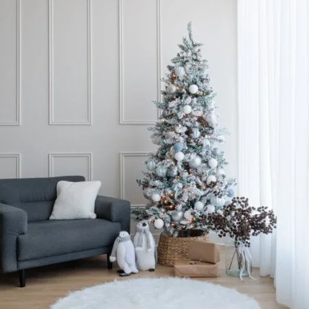 Jupe de sapin de Noël en rotin, 10 x 23'' - Décors Véronneau