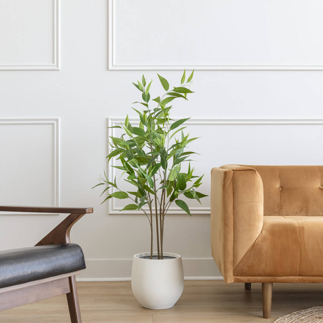 Cache-pot blanc poreux pour plante - Décors Véronneau