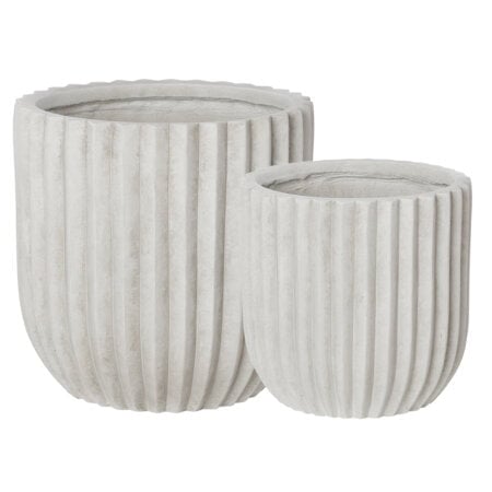 White washed fibercement planter