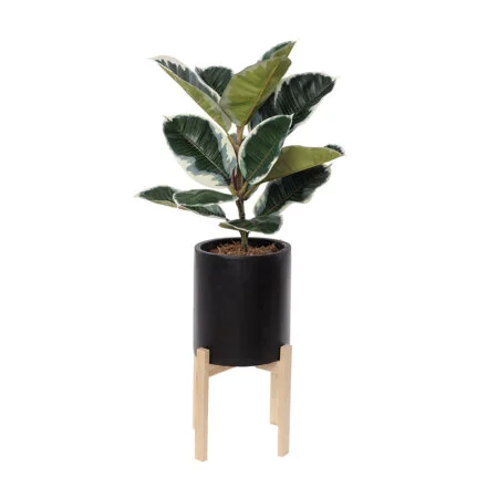 Artificial potted ficus elastica plant, 38 x 20''