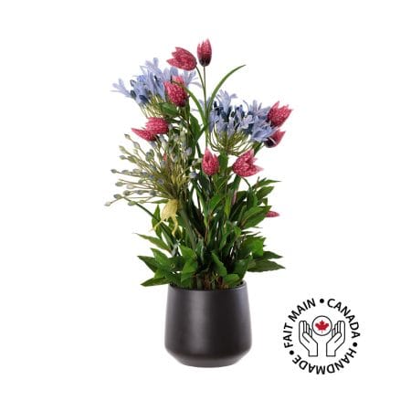 Colorful artificial agapanthus floral arrangement