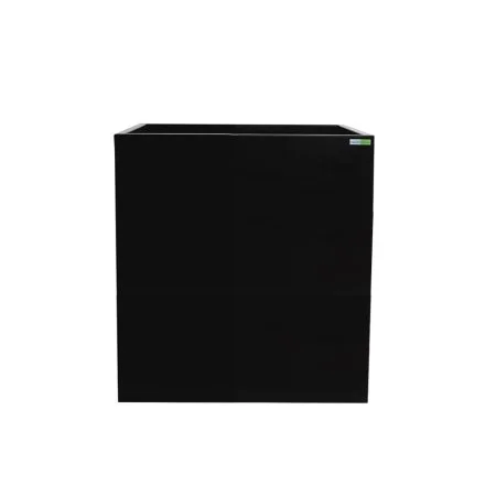 Black stainless steel planter with drainage hole, 36 x 31''