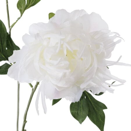 Artificial white peony with bud, 28'' - Décors Véronneau