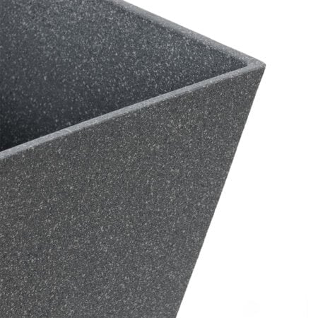 Dark grey recycled polypropylene outdoor pot - Décors Véronneau