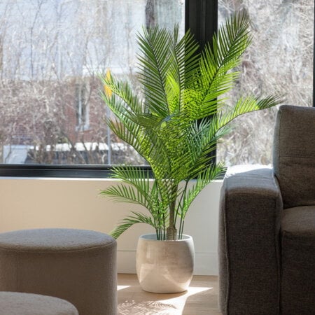 Artificial thin-leaved areca palm, 47'' - Décors Véronneau