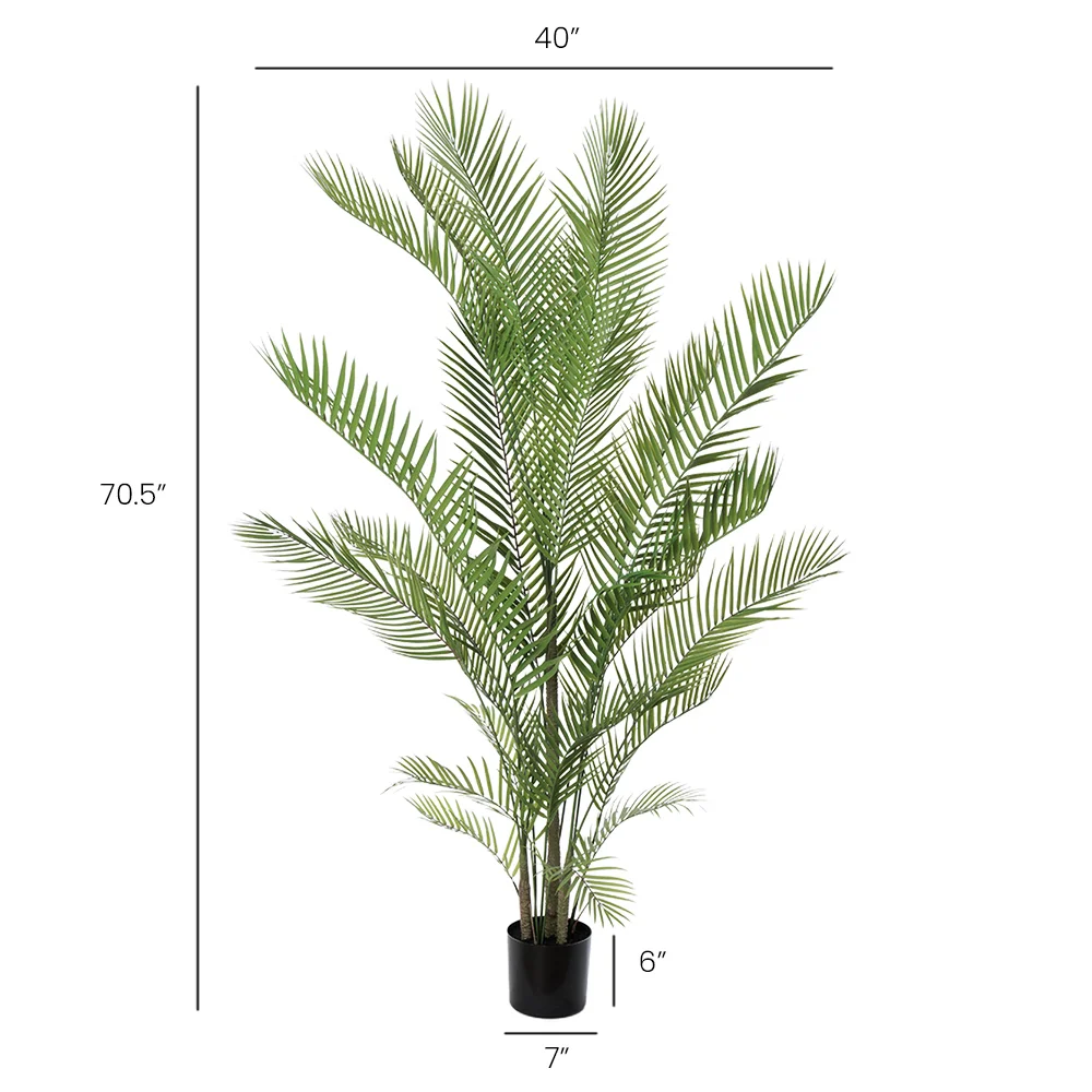 Artificial thin-leaved areca palm, 70,5'' - Dcors Vronneau