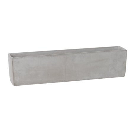 Rectangular grey fibercement pot, 5 x 19''