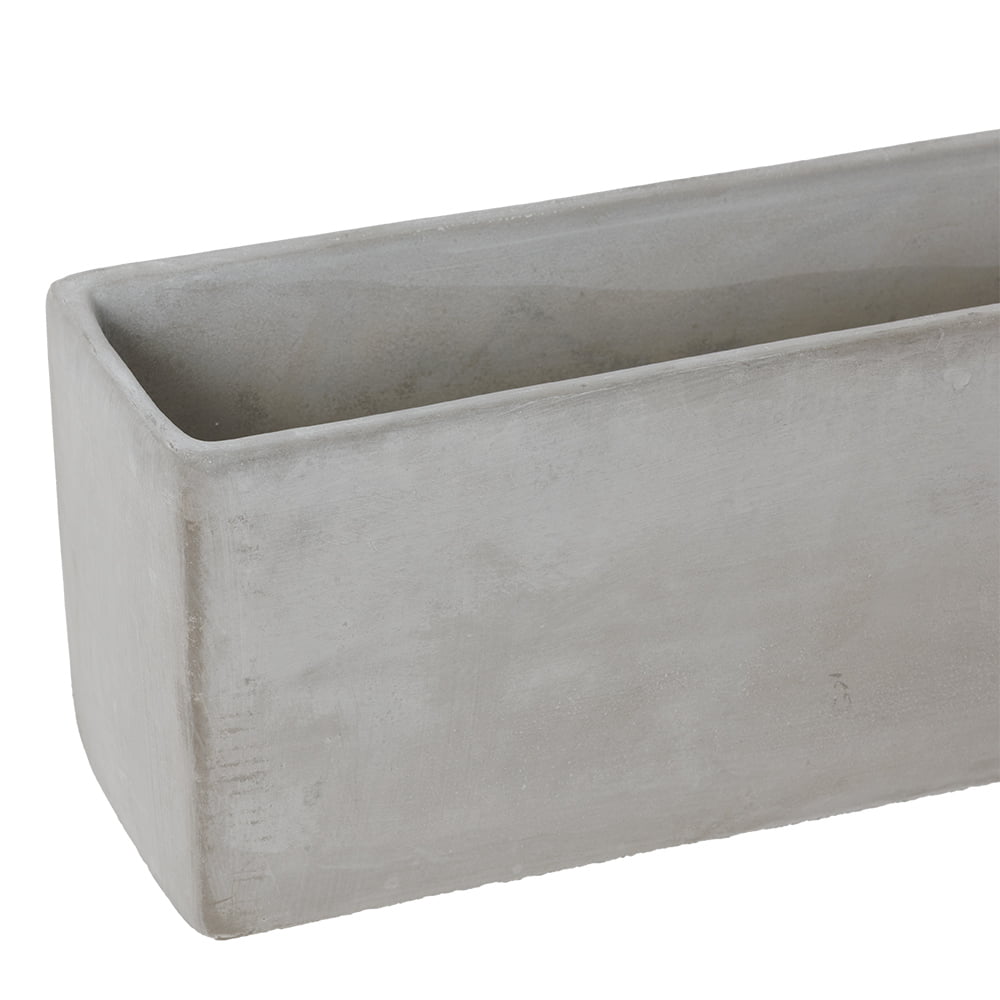 Rectangular grey fibercement pot, 5 x 19'' - Image 4 - Décors Véronneau