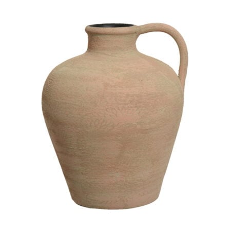 Vase pichet embossé en terre cuite