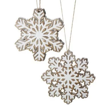 Snowflake gingerbread Christmas ornament, 5'' - Décors Véronneau
