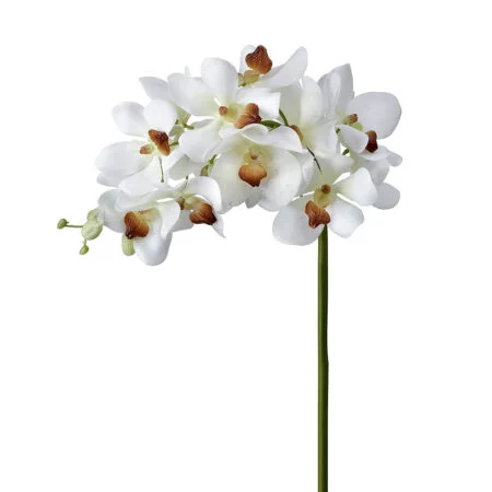 Fleur artificielle d'orchidée vanda blanche, 27''
