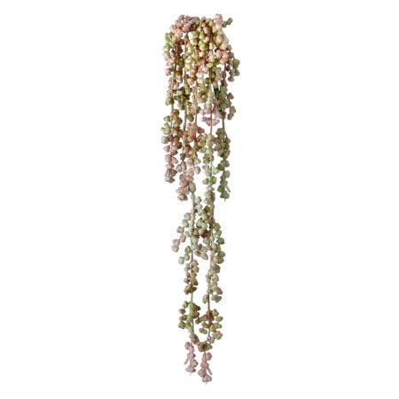 Sedum rose retombant au toucher réel, 19''