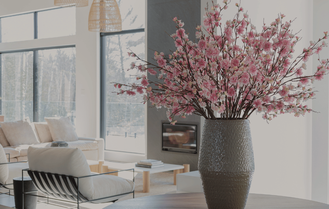 Branches de cerisier dans un vase - Décors Véronneau