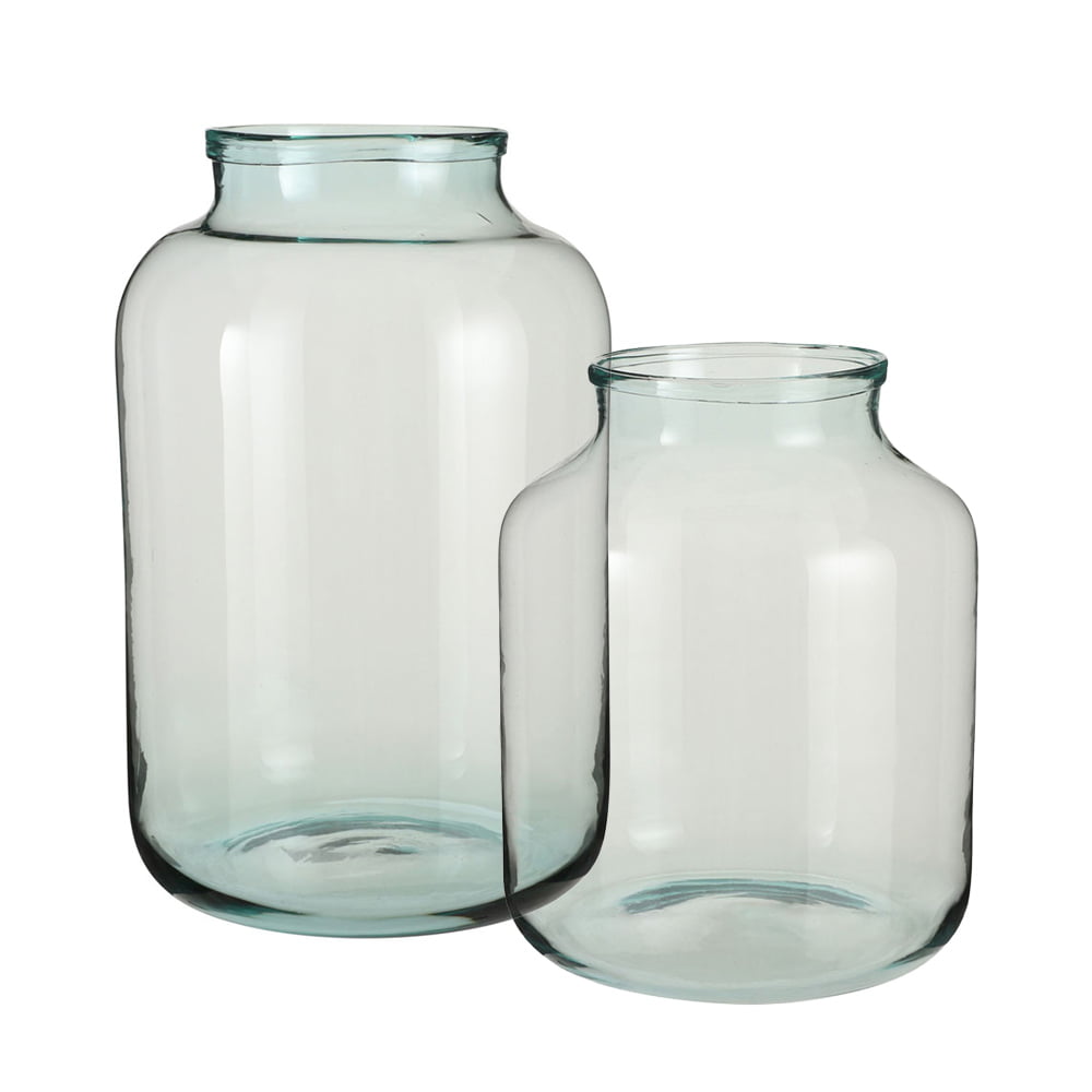 Recycled glass vase with narrow opening - Décors Véronneau