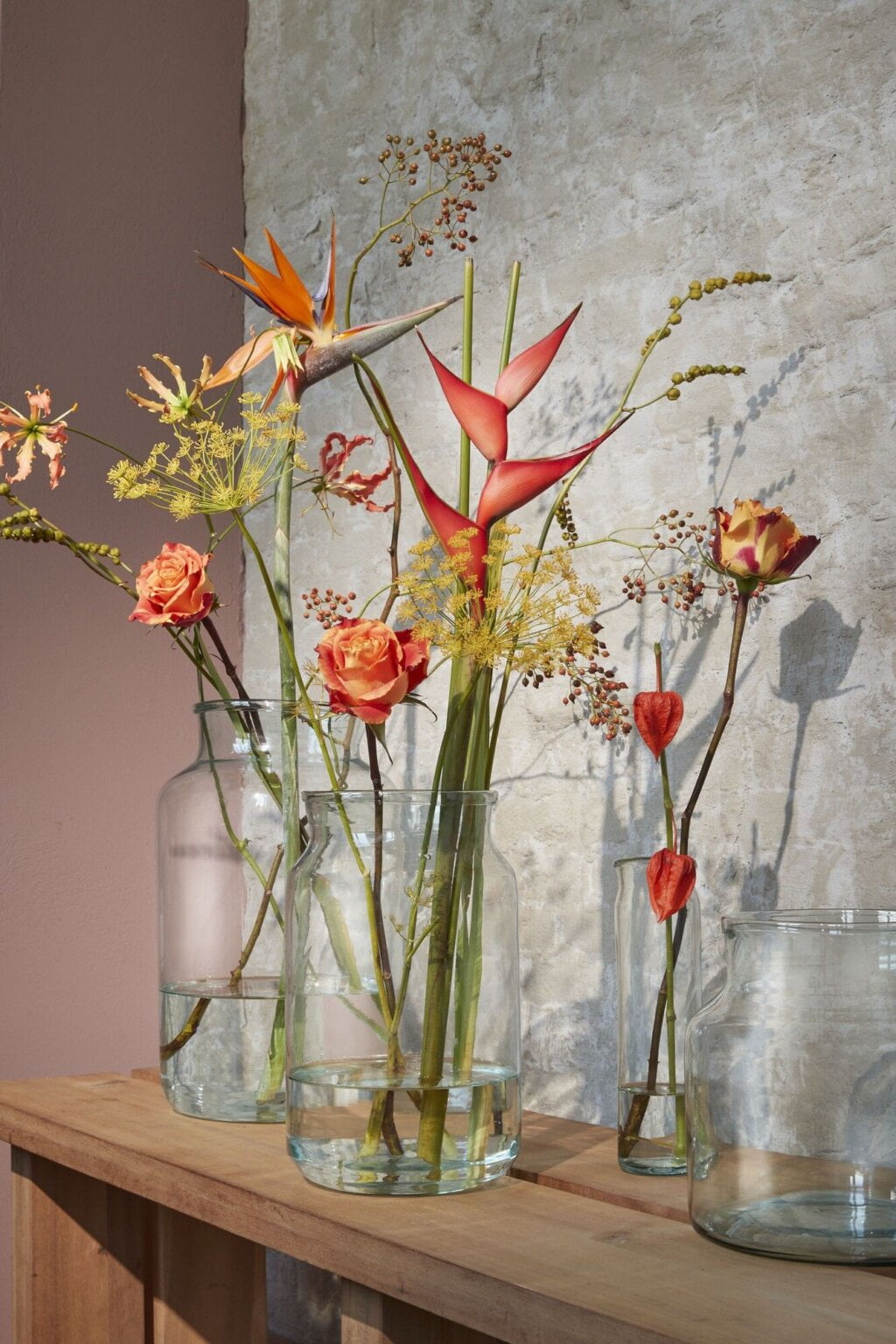 Vase en verre avec embouchure - Décors Véronneau