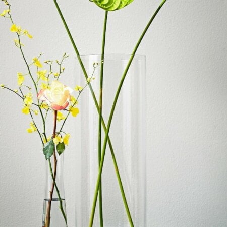 Cylindrical clear glass vase - Décors Véronneau