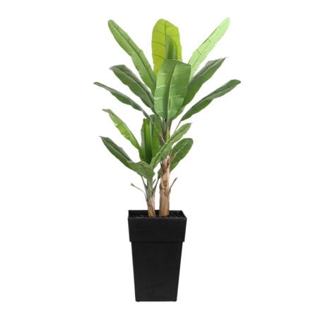 Bananier artificiel en pot extérieur, 92 x 35''