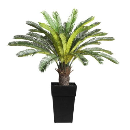 Cycas artificiel en pot extérieur, 62 x 40''