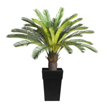 Cycas artificiel en pot extérieur, 62 x 40''