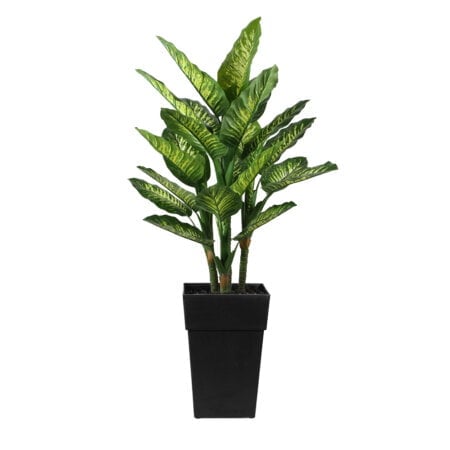 Dieffenbachia artificiel en pot extérieur, 64 x 23''