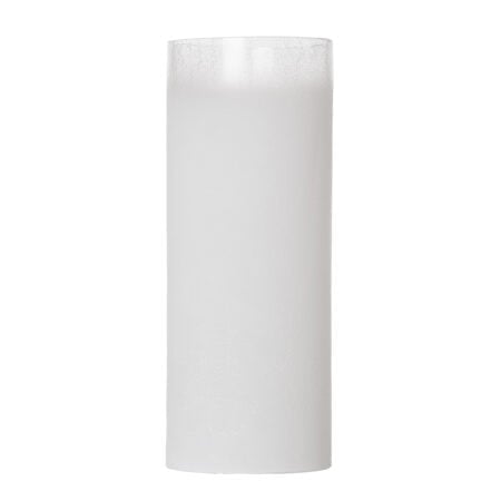Hurricane crackled effect glass candle holder, 11,5 x 4,5''