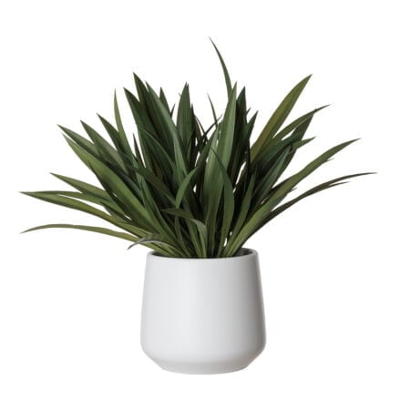 Verdure artificielle en pot blanc