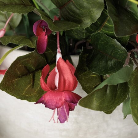 Centre de table extérieur de fuchsia artificiel, 12 x 15'' - Décors Véronneau