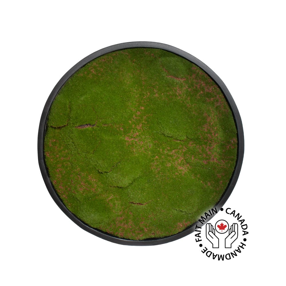 Mur végétal rond de mousse artificielle, 24 x 24" - Décors Véronneau