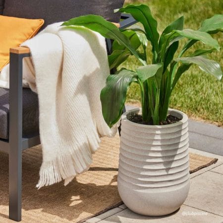 Curcuma artificiel extérieur en pot - Décors Véronneau