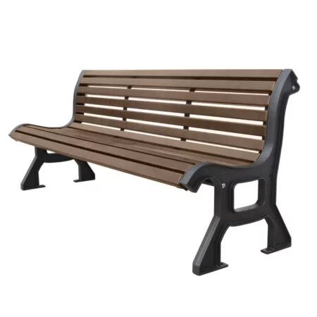 Banc de parc avec dossier, composite brun, 72''