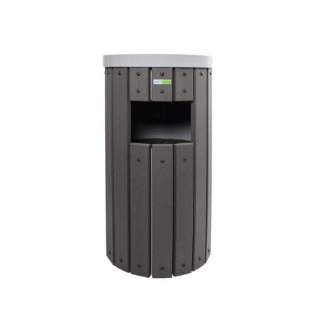 Grey composite garbage bin, 30 x 16''