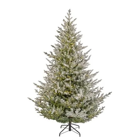 Sapin de Noël artificiel norvégien blanc illuminé, 7,5-9''