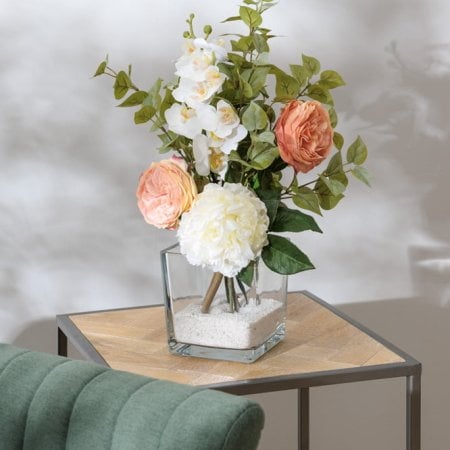 Orchidée phaleanopsis blanche fraîche artificielle, 24'' - Décors Véronneau