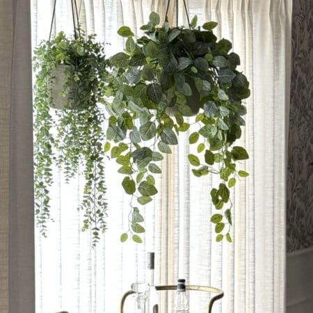Artificial fittonia hanging planter - Décors Véronneau