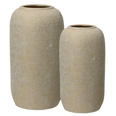 Vase en terre cuite effet doré fait à la main