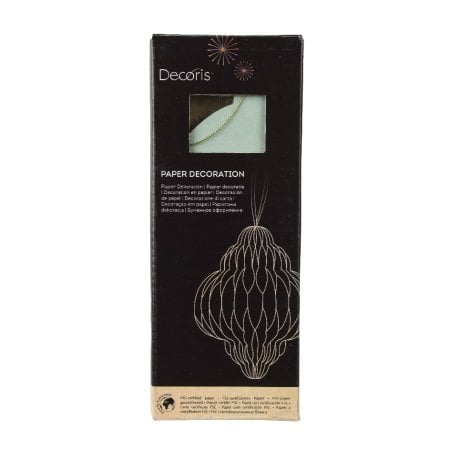 Aqua paper tree ornament, 8'' - Décors Véronneau
