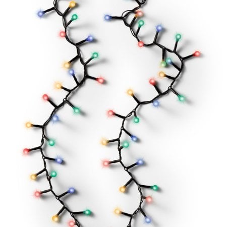 500 multicolor LED Christmas lights, int./ext., black wire, 36' - Décors Véronneau