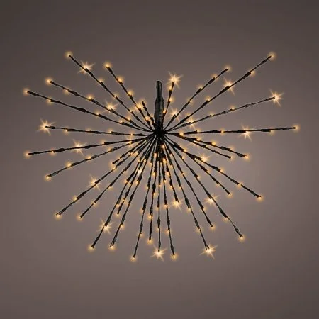 Suspension de Noël ext, 72 DEL blanc chaud, fil noir, 17,5''