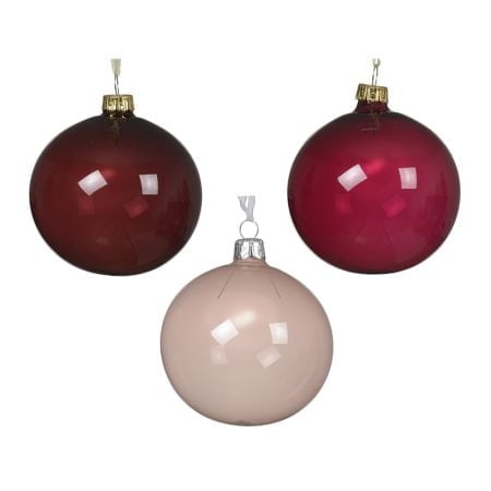 Colored-glass Christmas bauble, 3''