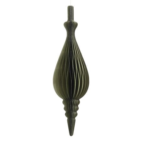 Green paper hanging Christmas finial, 31,5''
