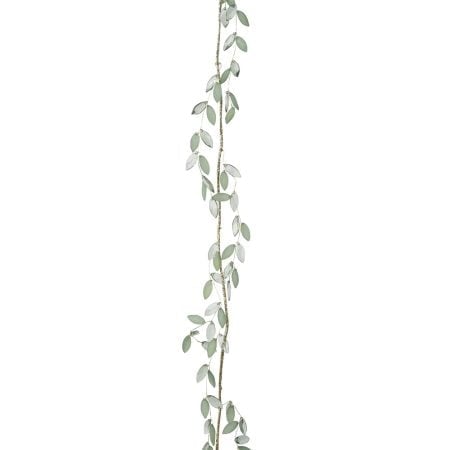 Pale green foliage acrylic garland, 48''