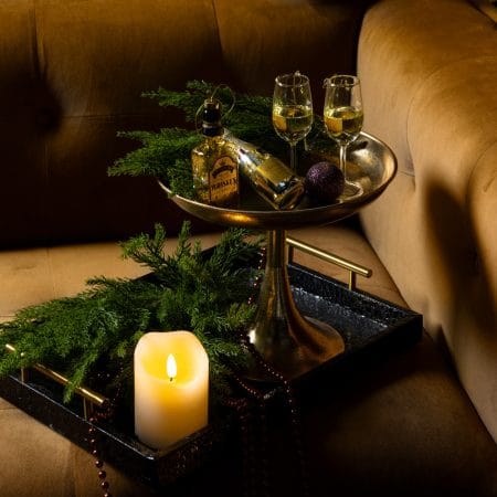 Small brandy pearl Christmas garland, 393'' - Décors Véronneau